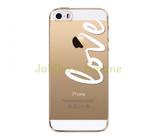 Kryt Love iPhone 5/5S/SE - biely